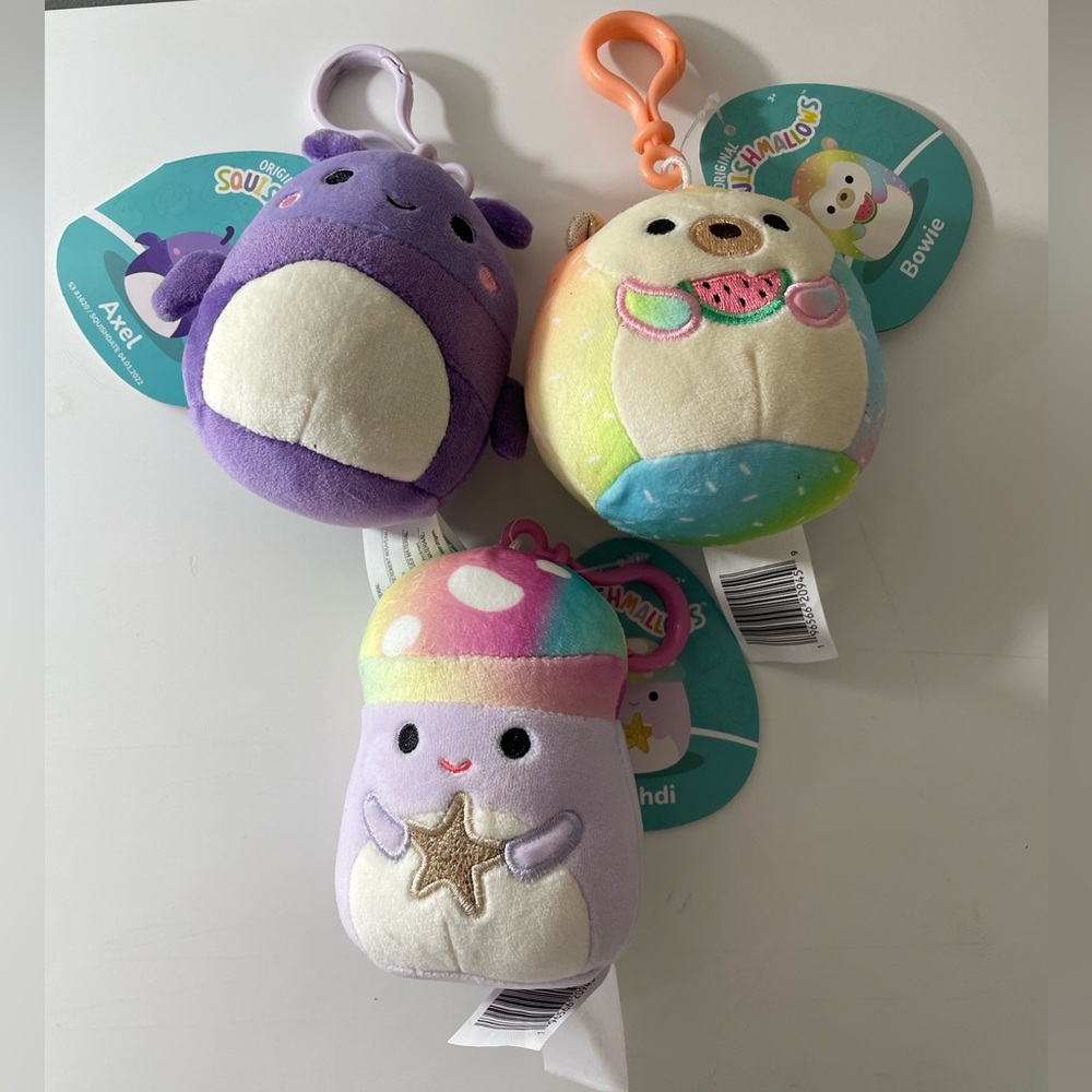 Squishmallow clip bundle of 3